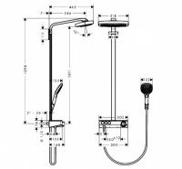 HANSGROHE SHOWERPIPE RAINDANCE SELECT E300